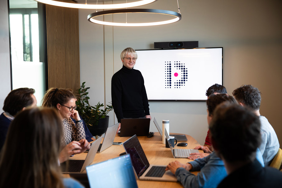 Infodation team at the office